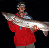 Joshua Jorgensen with a Spotted Muskellunge